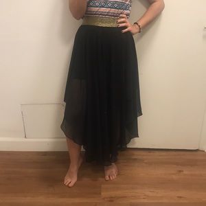 Sheer midi skirt